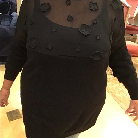 Twin-Set Simona Barbieri Woman Long Sleeve Sweater, Black, XL - Picture 1 of 6